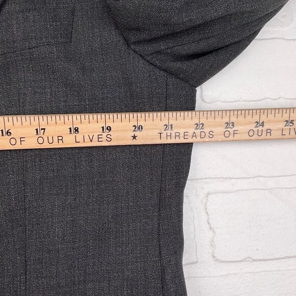 BOSS Hugo Boss Blazer Men 42 Gray Classic Career Wool USA Vintage - Picture 8 of 13